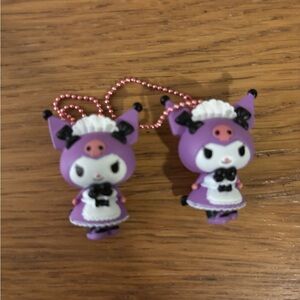 Sanrio Kuromi Sweet Lolita collectible mini figures Keychain Bag Charms Set of 2